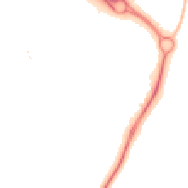 Night-time road noise heatmap for PE7 8PF