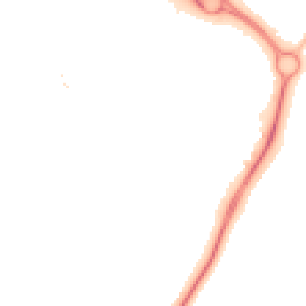 Night-time road noise heatmap for PE7 8PG