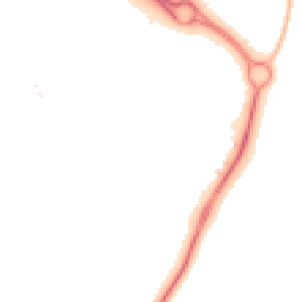 Night-time road noise heatmap for PE7 8PJ