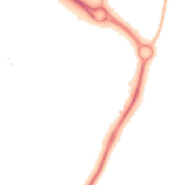 Night-time road noise heatmap for PE7 8PL