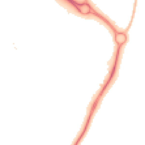 Night-time road noise heatmap for PE7 8PN