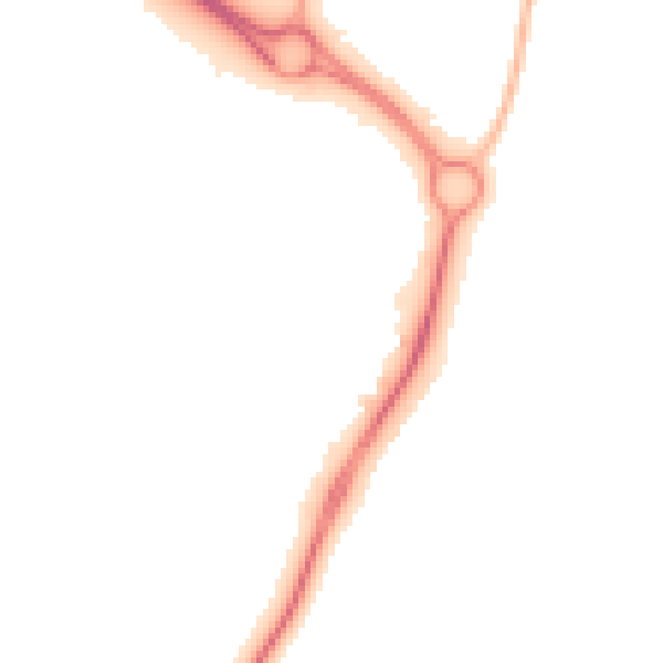 Night-time road noise heatmap for PE7 8QH