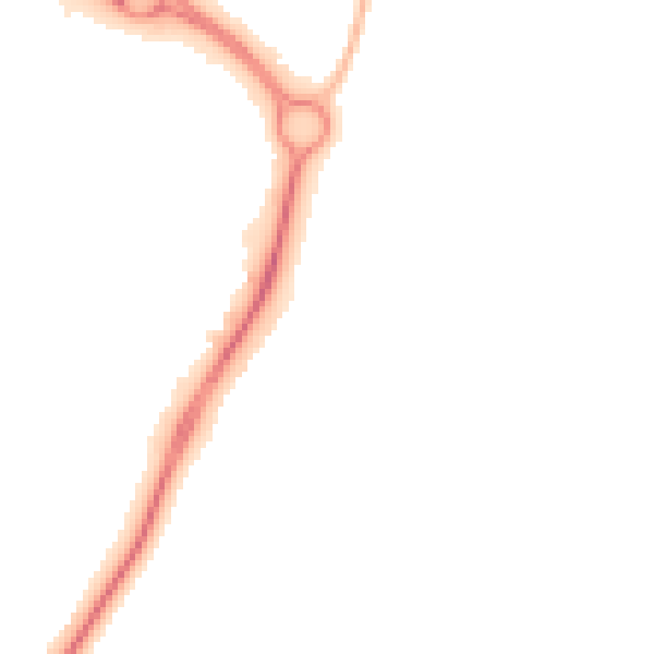 Night-time road noise heatmap for PE7 8QY