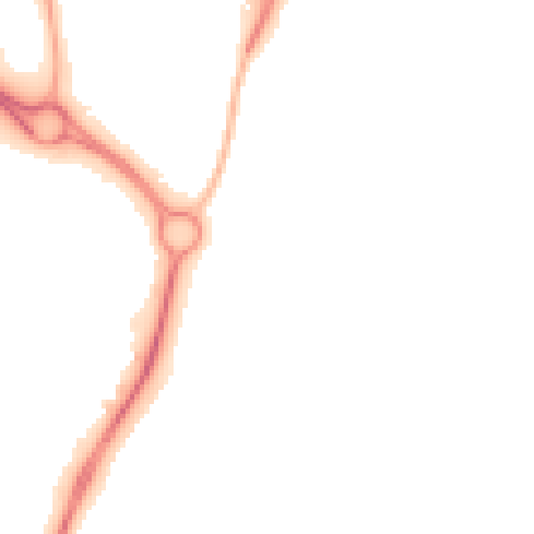 Night-time road noise heatmap for PE7 8RH