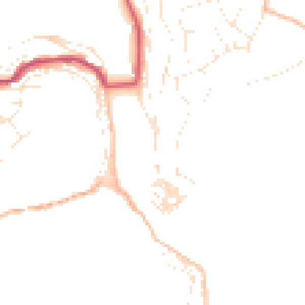Daytime road noise heatmap for PL13 1AE