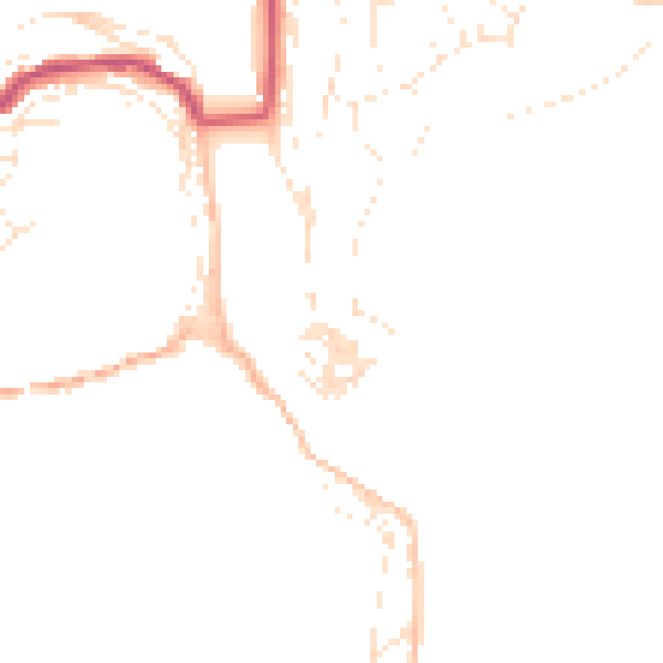 Daytime road noise heatmap for PL13 1AY