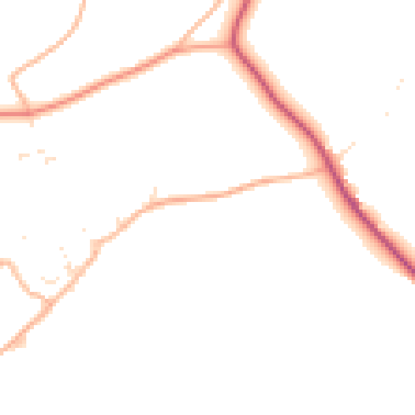 Daytime road noise heatmap for PL13 2NR