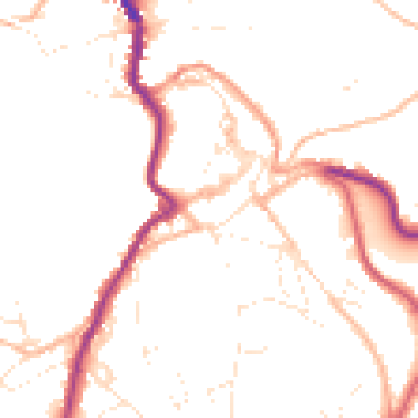 Daytime road noise heatmap for PL15 7AB