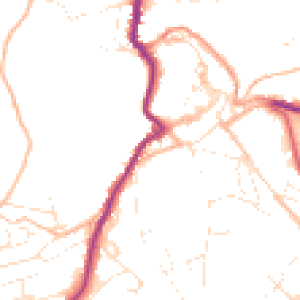 Daytime road noise heatmap for PL15 7AE