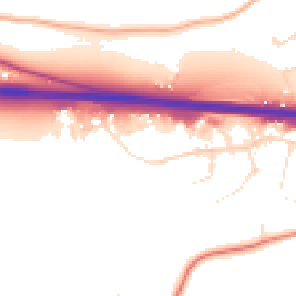Daytime road noise heatmap for PL15 7AH