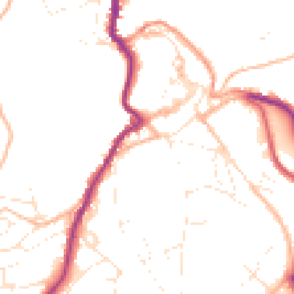 Daytime road noise heatmap for PL15 7AP
