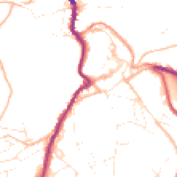 Daytime road noise heatmap for PL15 7AR