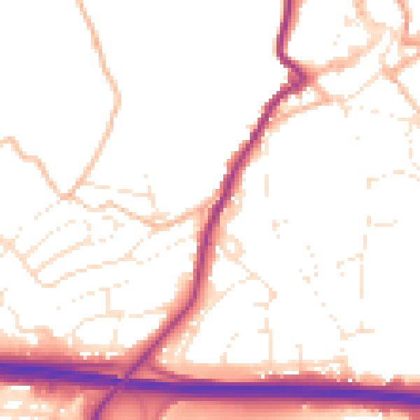 Daytime road noise heatmap for PL15 7AT