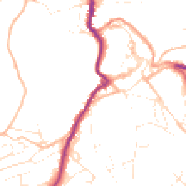 Daytime road noise heatmap for PL15 7BH