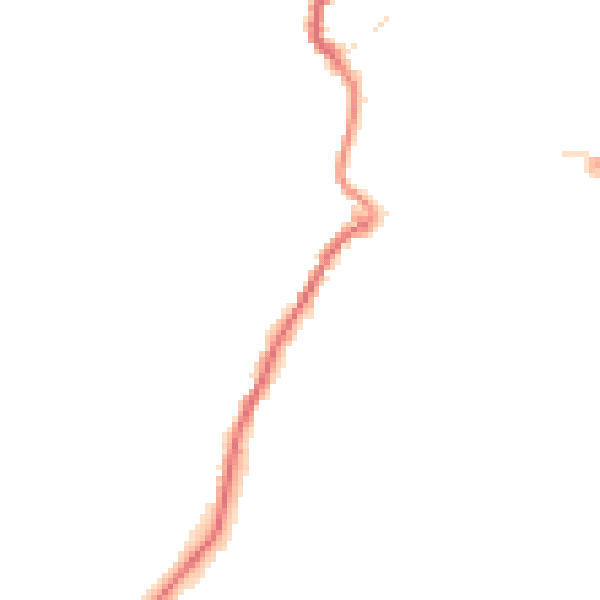 Night-time road noise heatmap for PL15 7BN