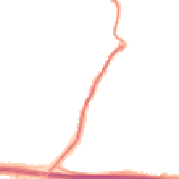 Night-time road noise heatmap for PL15 7BP