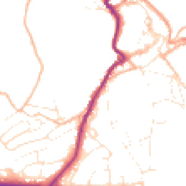 Daytime road noise heatmap for PL15 7BQ