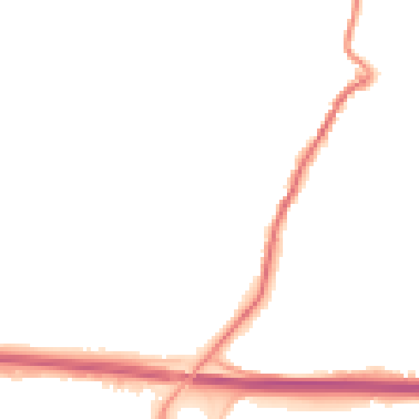 Night-time road noise heatmap for PL15 7BZ
