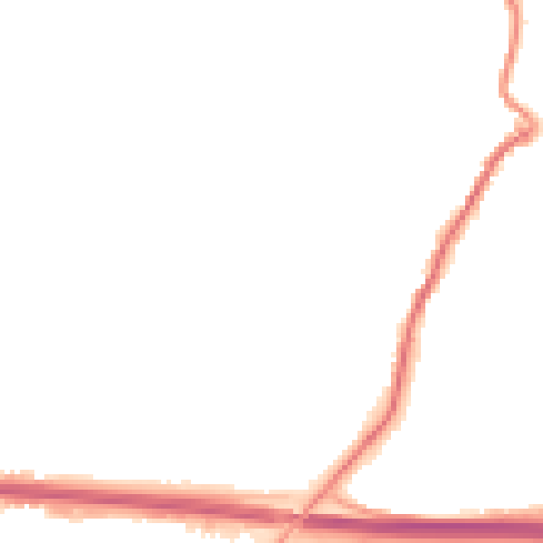 Night-time road noise heatmap for PL15 7DH