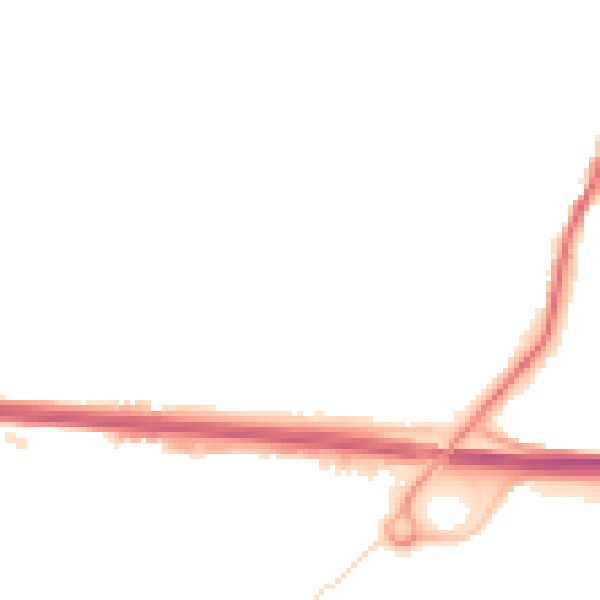 Night-time road noise heatmap for PL15 7DL