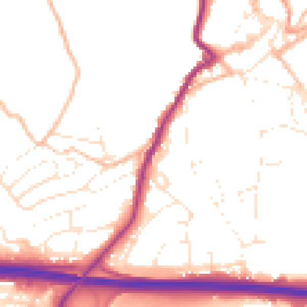 Daytime road noise heatmap for PL15 7DP
