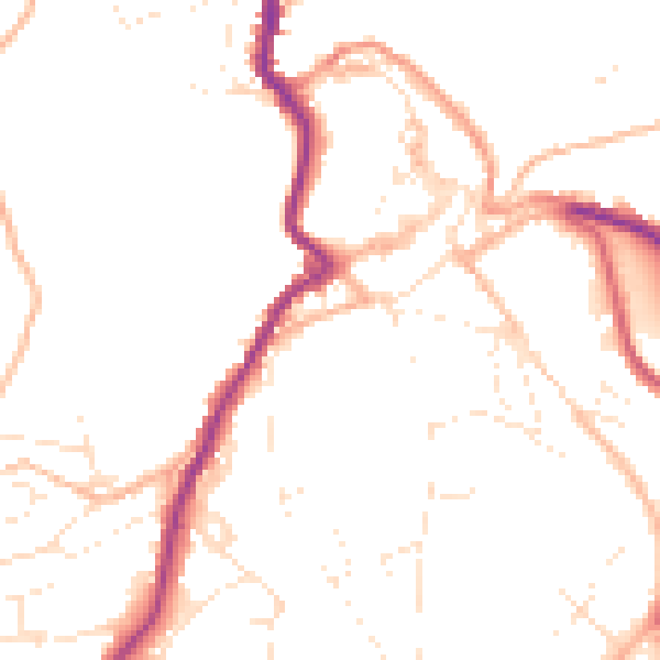 Daytime road noise heatmap for PL15 7DS