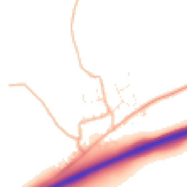 Daytime road noise heatmap for PL15 7EA
