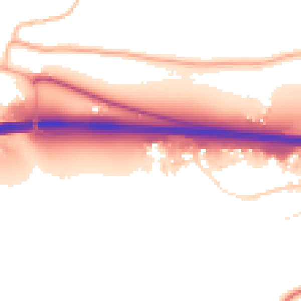 Daytime road noise heatmap for PL15 7EB