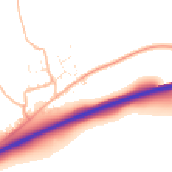 Daytime road noise heatmap for PL15 7FA
