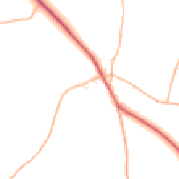 Daytime road noise heatmap for PL15 7FF