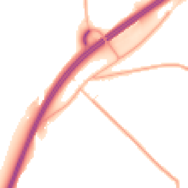 Daytime road noise heatmap for PL15 7FP