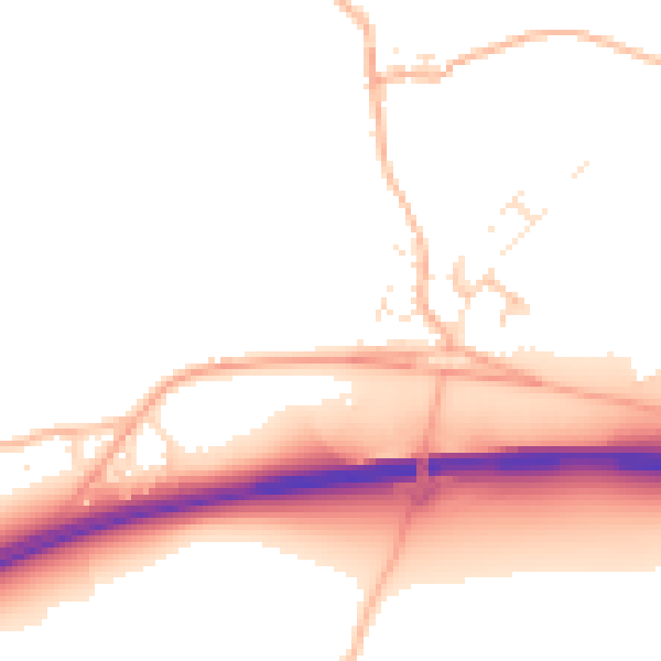 Daytime road noise heatmap for PL15 7GG