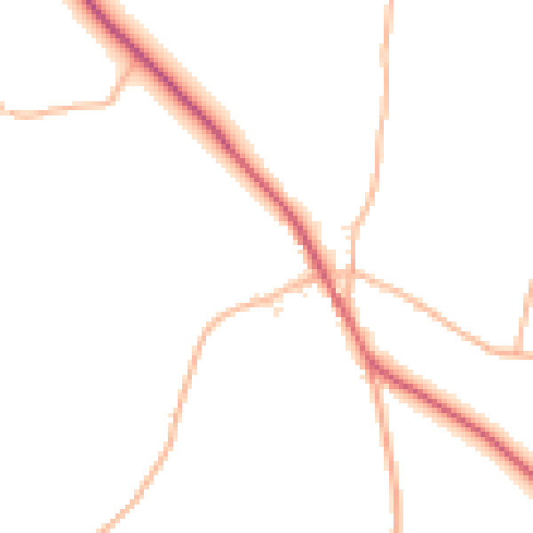 Daytime road noise heatmap for PL15 7LR