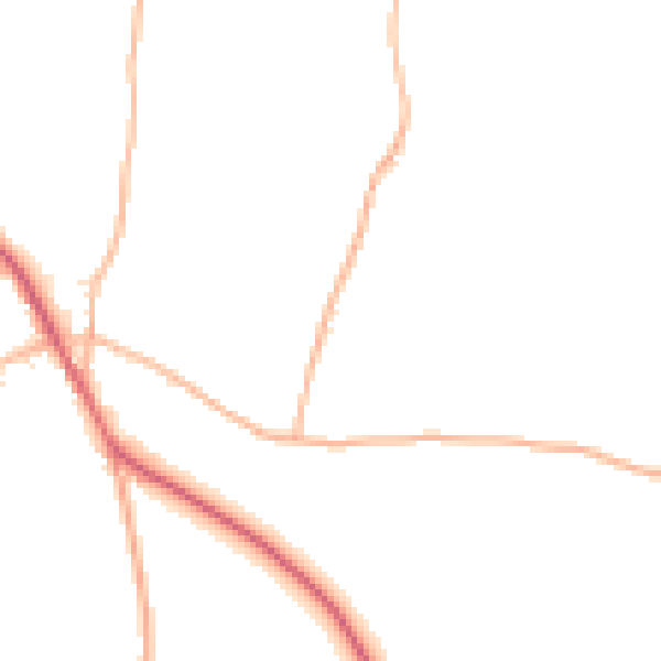 Daytime road noise heatmap for PL15 7LU