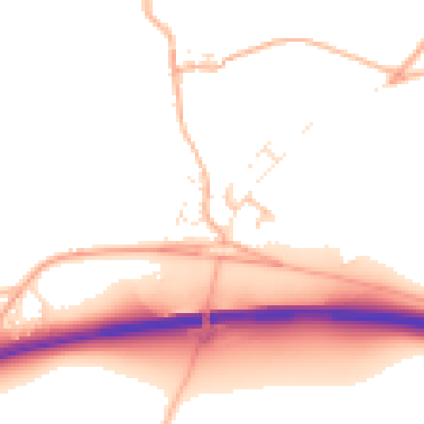 Daytime road noise heatmap for PL15 7RX