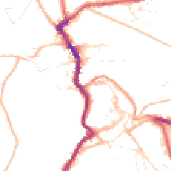 Daytime road noise heatmap for PL15 8BJ