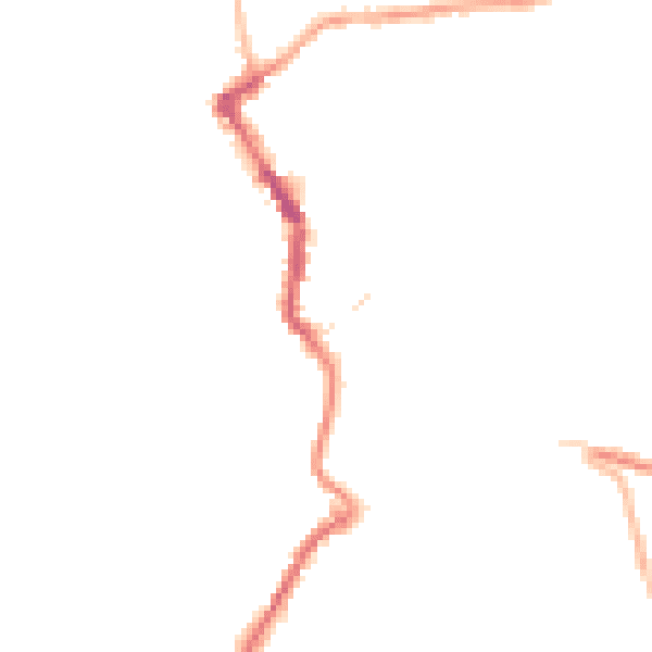Night-time road noise heatmap for PL15 8BJ