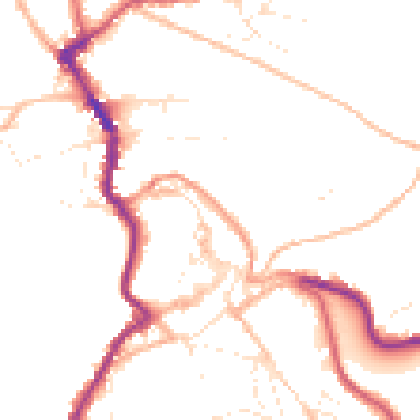 Daytime road noise heatmap for PL15 8BP