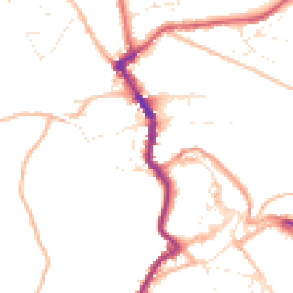 Daytime road noise heatmap for PL15 8BU