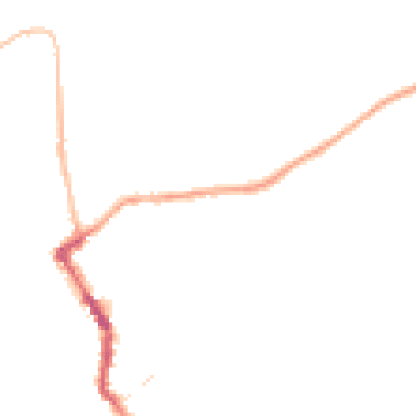 Night-time road noise heatmap for PL15 8DD