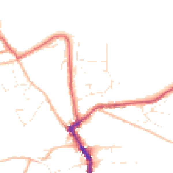 Daytime road noise heatmap for PL15 8DS