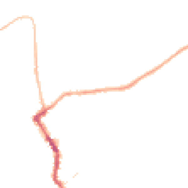 Night-time road noise heatmap for PL15 8DY