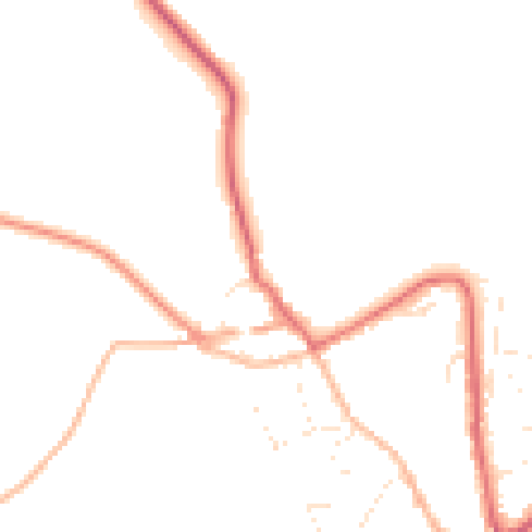 Daytime road noise heatmap for PL15 8FF
