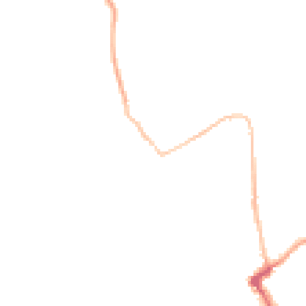 Night-time road noise heatmap for PL15 8HE