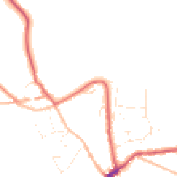 Daytime road noise heatmap for PL15 8SD