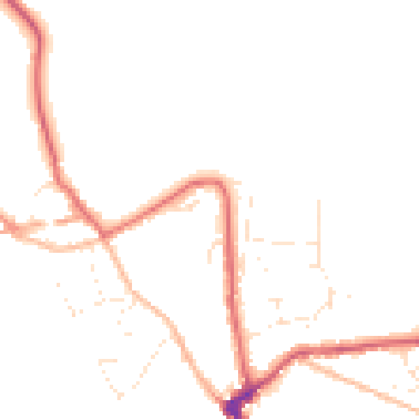 Daytime road noise heatmap for PL15 8SF