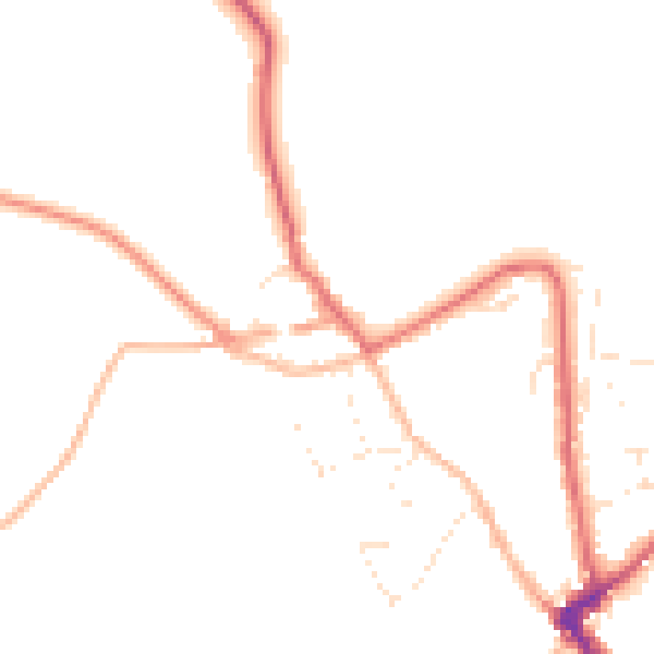 Daytime road noise heatmap for PL15 8US