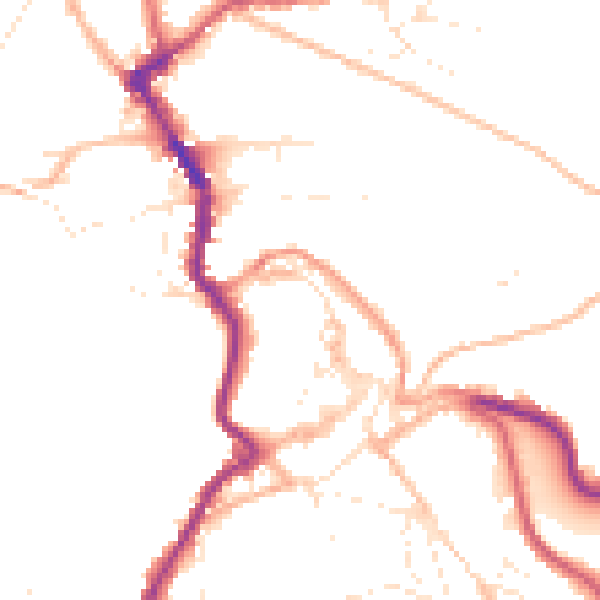 Daytime road noise heatmap for PL15 8WL