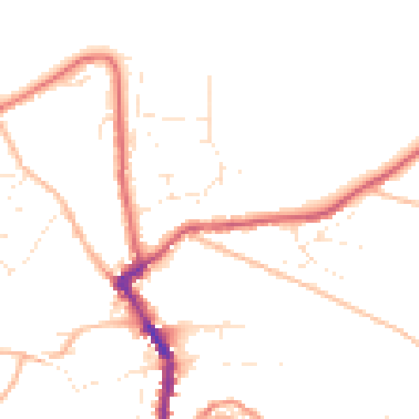 Daytime road noise heatmap for PL15 8XN