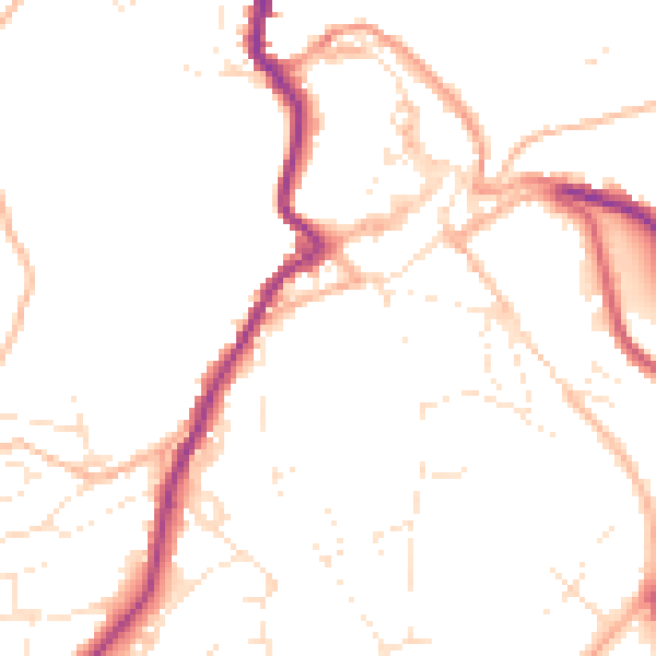 Daytime road noise heatmap for PL15 9AN